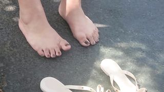 A Goddess Teases you with her Feet out in Public - 11 image