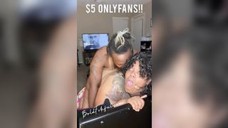 Lesbian BBW Pounded by Strap on Knees - 8 image