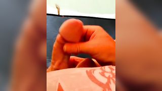 BBW Stroking Hubby's Huge Cock before Hungrily Eating his Cum in Tent Camping.