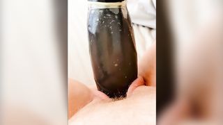 BBW Takes Inflatable Dildo and Fingers - 10 image