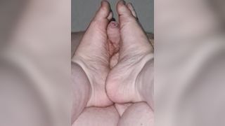 Chubby Bbw giving footjob - 4 image