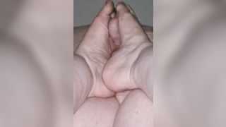 Chubby Bbw giving footjob - 9 image