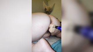 Slut Wife Takes Sex Machine Doggy Style and Cums Repeatedly