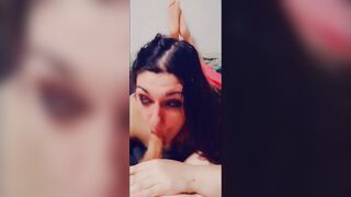Pierced Emo PAWG Swallows Cum POV - 4 image