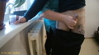 they take sperm for tests, the nurse jerks off my cock - 9 image