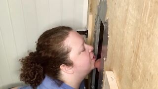 BBW Slutwife Blows Friend at In-home Glory Hole - 15 image
