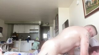 Red Head Slut Cream Pied in Airbnb Window - 14 image