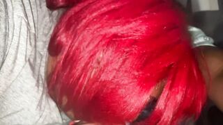 Redbone Ebony BBW Giving Sloppy Head - 7 image