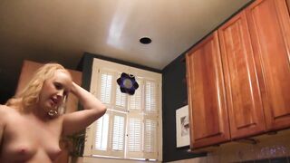 Chubby MILF lesbian with strapon and hitachi - 14 image