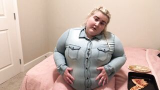 FAT GIRL POPS HER BUTTONS - 11 image