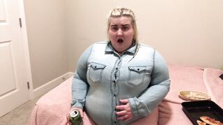 FAT GIRL POPS HER BUTTONS - 13 image