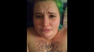 Goth BBW Cum Face Video - 1 image