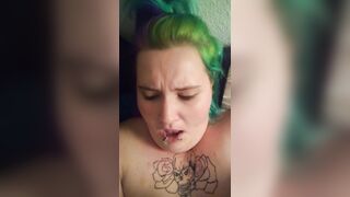 Goth BBW Cum Face Video - 3 image