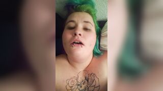Goth BBW Cum Face Video - 4 image
