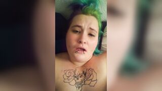 Goth BBW Cum Face Video - 5 image