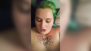 Goth BBW Cum Face Video - 7 image