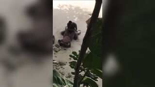 Ebony takes BBC on the beach!!! - 15 image