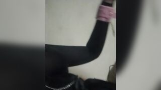 girl fucks herself in the ass and pussy - 13 image