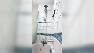 sexy solo selfie of big boobed BBW in the shower didoing - 10 image