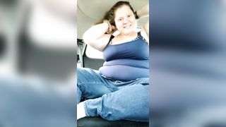 Chubby BBW Cums in Car in Public for a Reward - 2 image