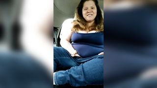 Chubby BBW Cums in Car in Public for a Reward - 3 image