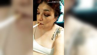 Sexy Chain Smoking with Wine and a Slut - 10 image