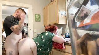 Slut Redhead Takes Break from Dishes for a Cream Pie - 10 image