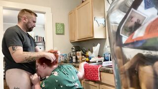 Slut Redhead Takes Break from Dishes for a Cream Pie - 2 image