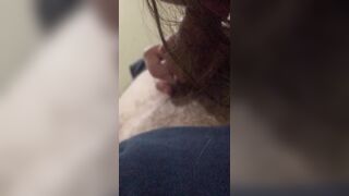 Jerking off then stepmom come to give sloppy head in Motel - 9 image