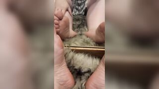 Toe Foot Soles closeups and wiggling in the mirror