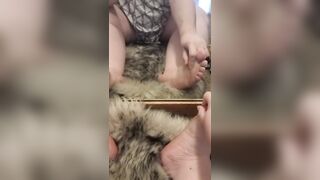 Toe Foot Soles closeups and wiggling in the mirror