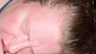 White BBW sucks fruit roll up off BBC