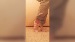 Horny milf in gray fluffy cashmere teasing her naughty fans heh - 10 image