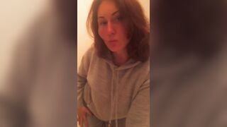 Horny milf in gray fluffy cashmere teasing her naughty fans heh - 6 image