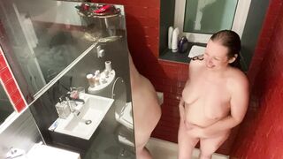 Wonderful weekend with my voluptuous vixen in a luxury hotel suite, #4: sexy scrub in the shower - 15 image