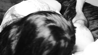 Wife gives me an amazing blowjob until I cum all over her giant tits - 10 image