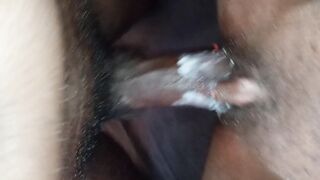 Sweet Deep strokes made me to pee on his Big black cock.(Ebony Creamy Pussy) - 10 image