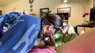 Wife and friend distract bf from video game - 8 image