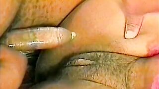 Plump chocolate girl with golden hair being nailed by guy - 8 image