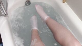 Wet Socks & Belly Rubs In The Bath - BBW Fat Sock Tina Snua - 13 image