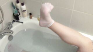 Wet Socks & Belly Rubs In The Bath - BBW Fat Sock Tina Snua - 2 image