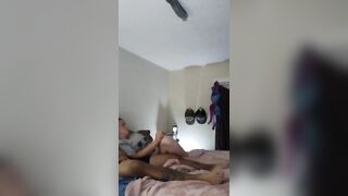 Pretty girl smoking in purple panties part 1 - 4 image