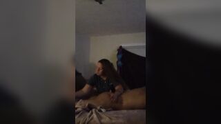 Milf messaging my stepdaddy while grinding my pussy on his ass - 9 image