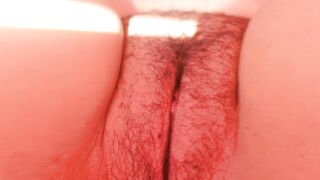 Beautiful tight unshaved pussy -Legs opening and closing - Clit close-up - 9 image