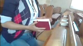 German Babe masturbates in church public - 5 image