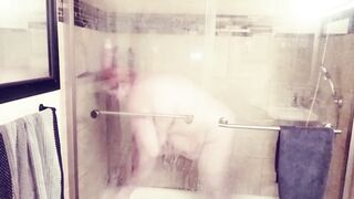 redhead BBW Shower vision