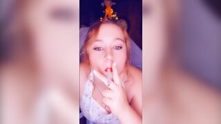 Smoking Fetish: Would you fuck the chubby bride? - 3 image