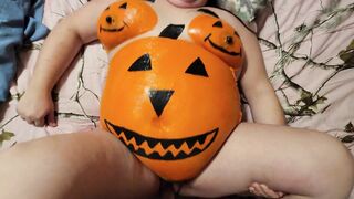 Sexy pregnant pumpkin squirting on big cock - 13 image