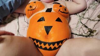 Sexy pregnant pumpkin squirting on big cock - 15 image