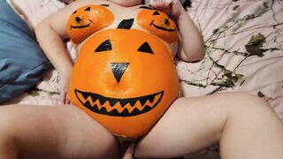 Sexy pregnant pumpkin squirting on big cock - 7 image
